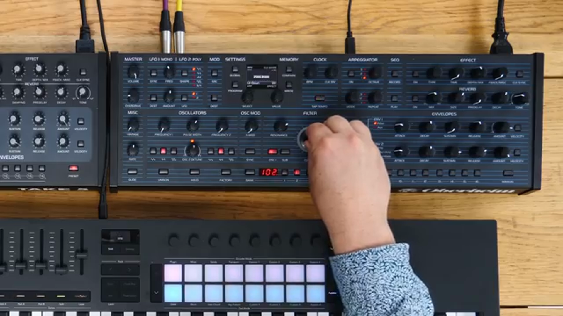 The left speaker, the take five is much more resonance.