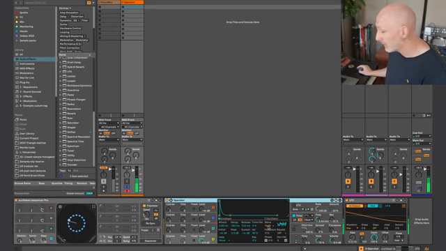 This other thing is just noise, we've just got an operator, the simplest synthesizer I've got with white noise instead of sine waves.