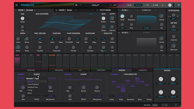 Another new thing that we get on the version 6 are the modulators we have on within the random.