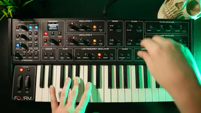 It features a 100% analog signal path, polyphonic aftertouch with destinations like oscillator A and B frequency, filter cutoff, amplitude…