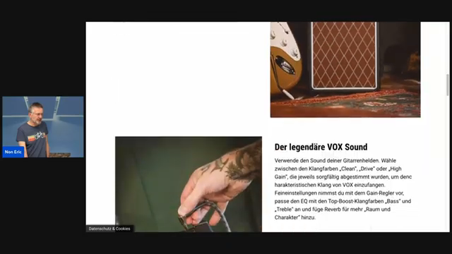 Und der legendäre Vox Sound, der steckt da bestimmt auch drin.