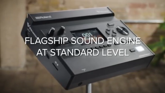 The 3 series sound module is powered by the same engine found in the Flagship V-Drums V71 module.