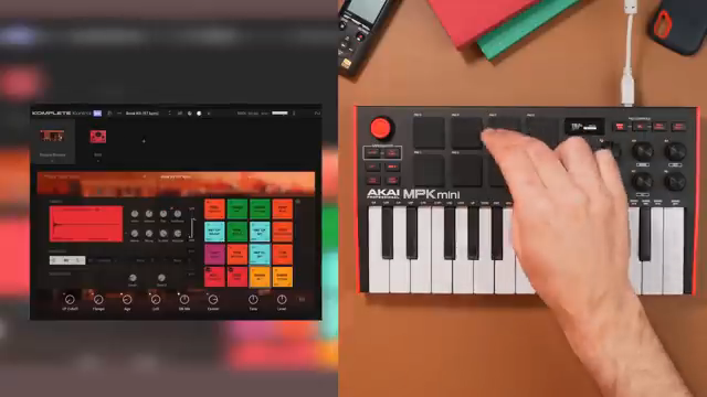We can just navigate between the Empire Breaks or Bite, make the adjustments as we go, and we get a nice top layer of percussion.