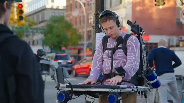 I make music outside in the street with strangers.