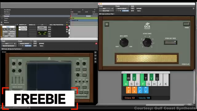 This is strum plate and the whole concept is separating what notes you play from when they happen.