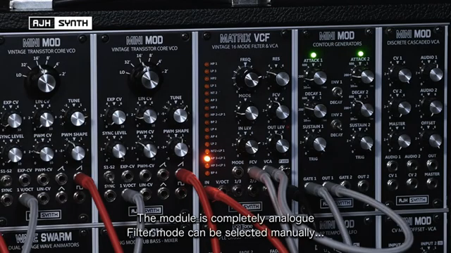 The module is completely analogue and the filter type can be selected manually using the pot on the front panel or by an external control…
