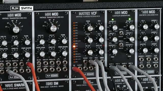 The one volt input can also be used to control the filter, melodically, when the filter's self-oscillating.