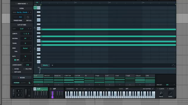 A clip launcher. So you can have all these different things that you trigger, obviously it's synced with your DAW, these can be chords…