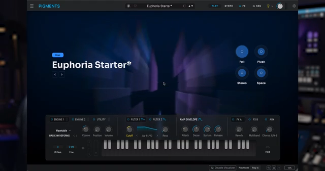 You'll see a reactive visualizer that changes depending on the preset type, as well as how your preset sounds and responds to your playing.