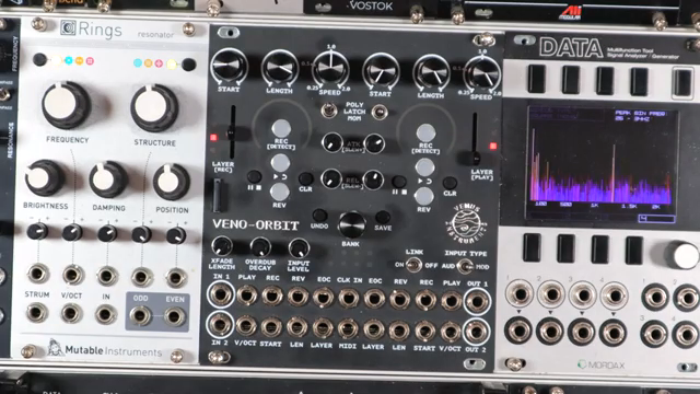 The Veno Orbit is a dual channel polyphonic experimental sampler designed for live recording and manipulation of audio and CV.