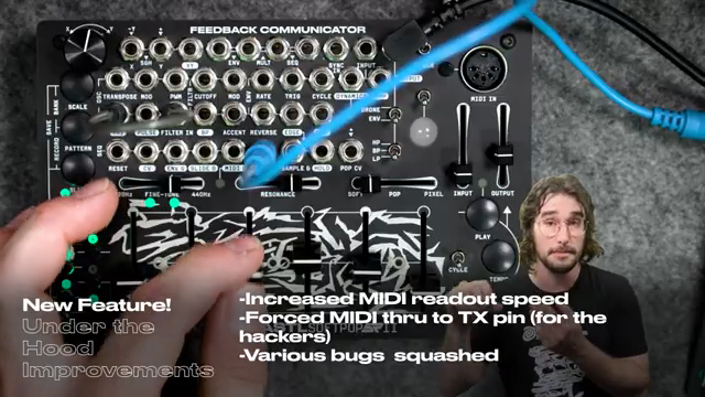 Bastl's also increased the MIDI readout speed and included the MIDI through to the TX if you want to hack in there and get the MIDI output…