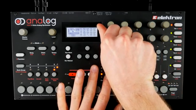 Analog 4 has a reputation of sounding a bit thin so the peak mode of the second filter comes in handy for musically boosting the bass.