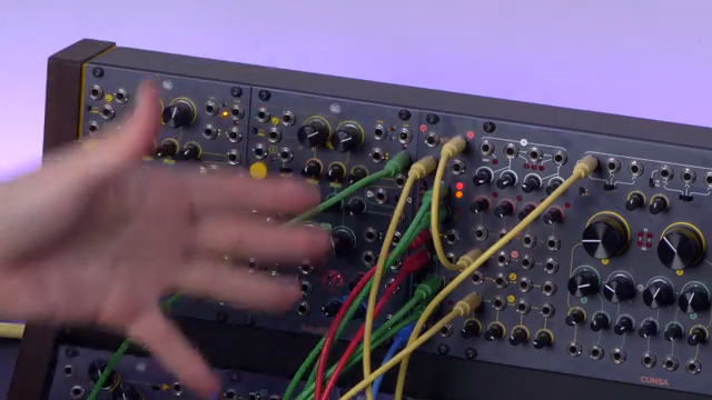 By feeding a single signal to all the VCAs and controlling their amplitude with four different stream of gates coming from the USTA…