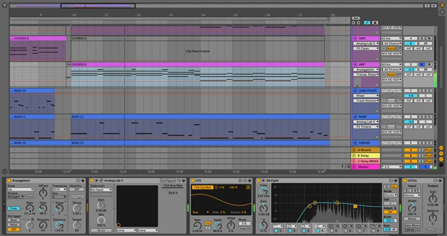 When you go into the arpeggiator, unsync the rate and then play around with the rate and the steps and then really cool things happen.
