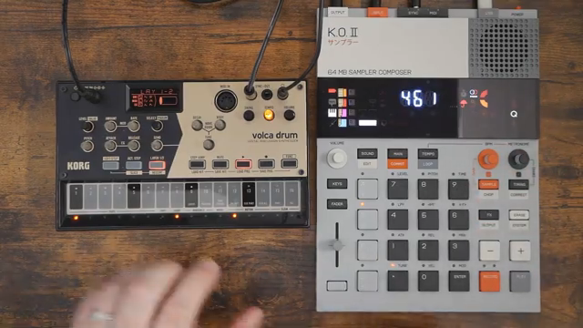 We could actually sample the Volca drum while the sequencer is running, and we could actually set it to a fixed length.