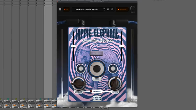 Hippie Elephant is a granular reverb built to turn your reverb tail into a kind of living texture.