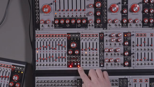 We're now in the so-called strobe mode, which is Buchla-parlance for being able to use an external voltage to control the playback head.