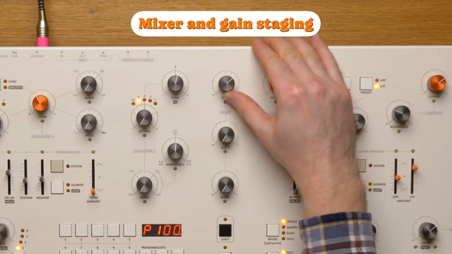 After that mark the sound will gently distort by saturating the mixing bus.