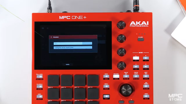 This is loading the same project with all of our stem regions, our program and everything that we had when we was in controller mode.