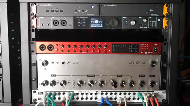 The AudioFuse16, which is a relatively new addition to the studio, and we've got the 8 in and 8 out, and the ADAT as well.