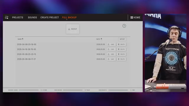 Full backup feature saved everything, everything setting of the Stake Track, including all projects, all sounds you created, you edited in…