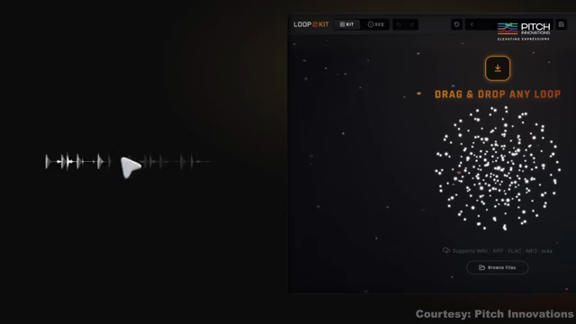 It can take any audio loop and automatically turn it into a playable kit.