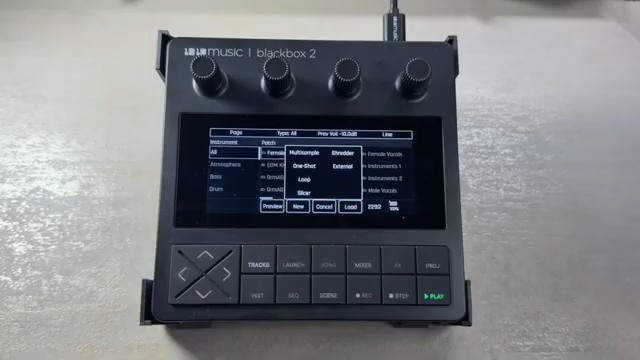 On Black Box 2, slicers and multi-samples are now dedicated track types rather than settings within a pad.