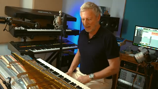 I often like to put it through an amp simulation because the sound of a Rhodes through an amp, like a Fender Twin... it just brings out the…