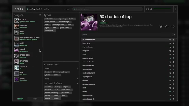Ctrl-e brings different synth engines and expressive presets together in one simple environment.
