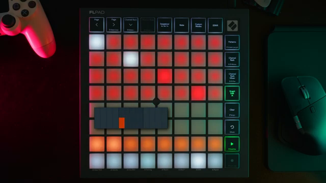 Switching to note mode adapts the bottom four rows based on your loaded instrument.