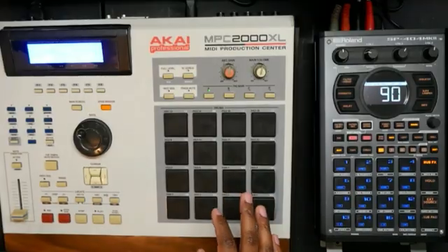 These notes are going to be out of order, so you notice when I hit pad 1 on the MPC, pad 14 is triggered on the SP404.
