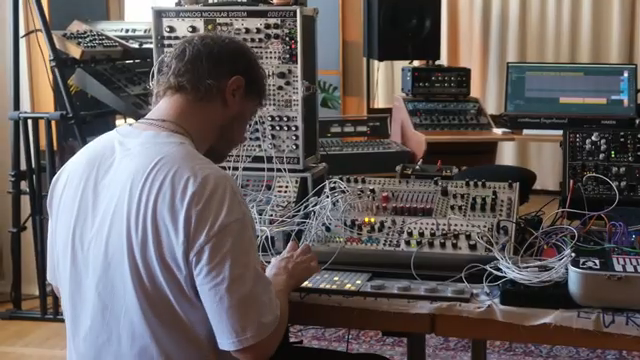 I mainly use the modular synthesizer to make people emotional and to make myself also emotional.