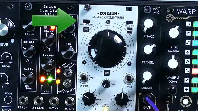 The Regen switch determines internal feedback routing from downshifted signals, upshifted signals, or both combined.